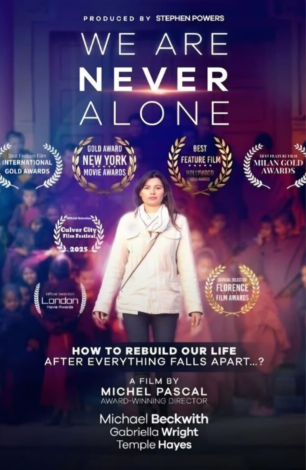Official poster for the film "We Are Never Alone"